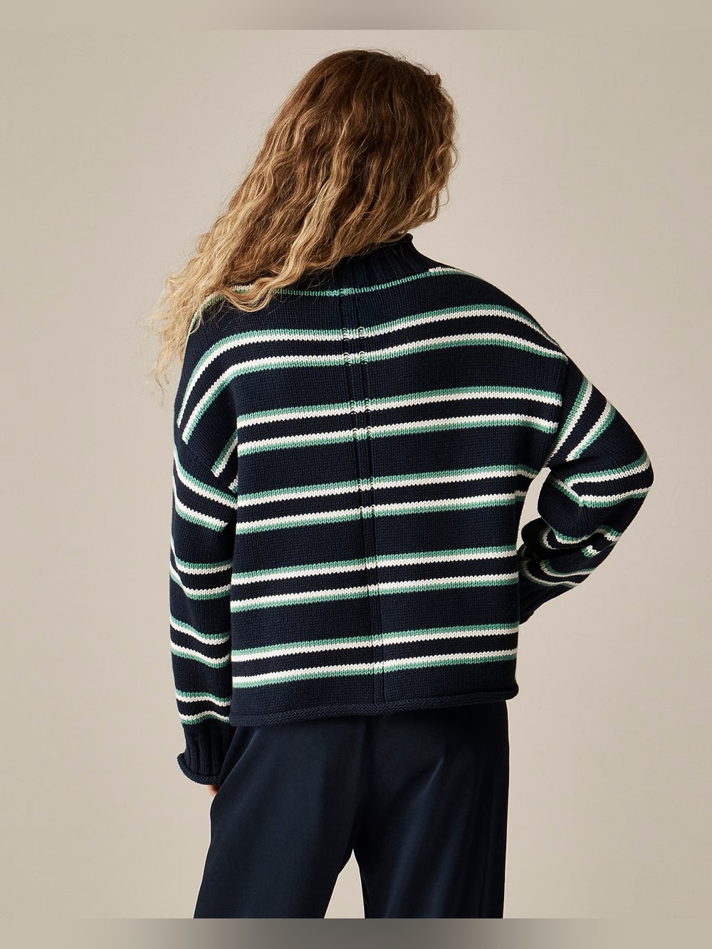 2025 Rollneck™ sweater in stripe - Picture 5 of 6